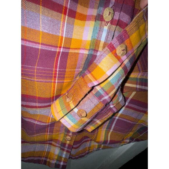 Orvis Womens Plaid Button-Up Shirt Size Medium‎ Cotton Flannel Western ranch - Picture 8 of 10